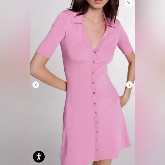 Maje | Dresses | Maje Sparkly Ribbed Knit Dress | Poshmark